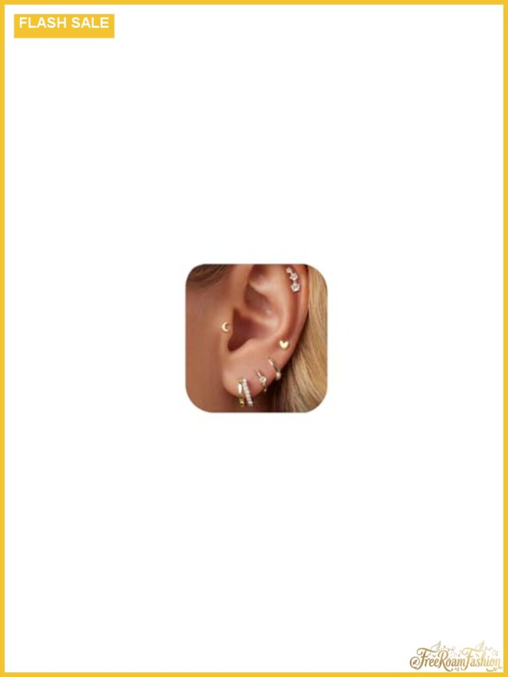 14K Gold Plated Dainty Hoop Earrings Set for Women Hypoallergenic Cartilage
